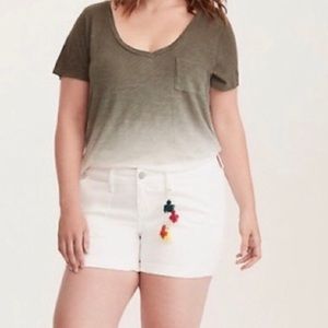 NWT TORRID WHITE SHORTS